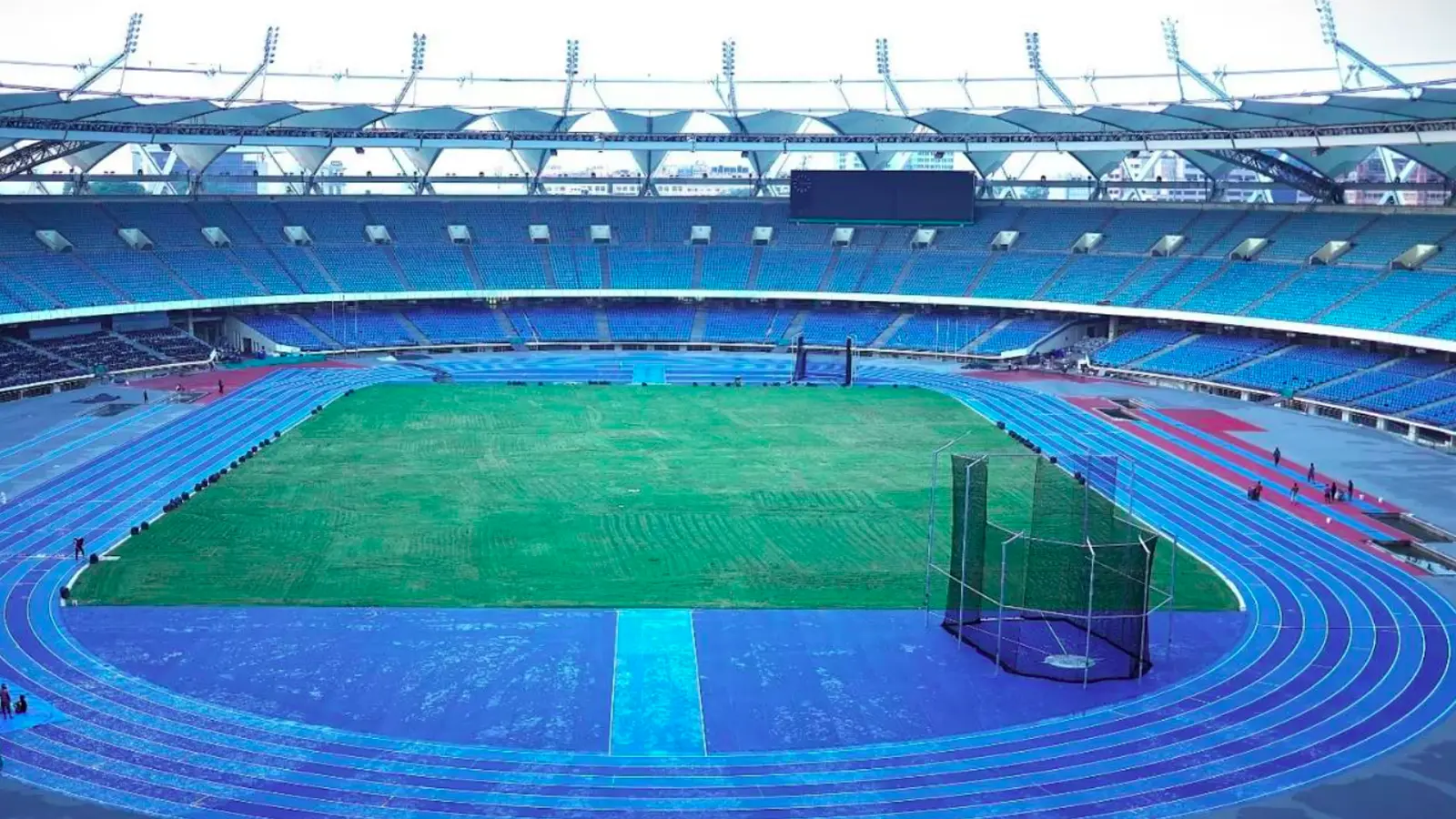 Jawaharlal Nehru Stadium track and field view